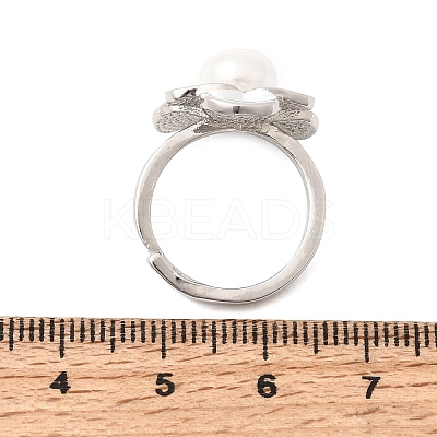 Adjustable Brass Micro Pave Cubic Zirconia Enamel Finger Rings CU-CBABA66-01B-P-1