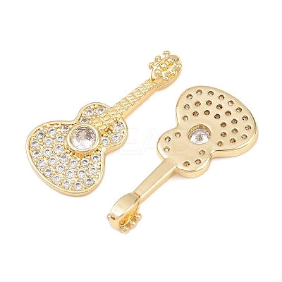 Brass Micro Pave Cubic Zirconia Pendants KK-C248-15G-1