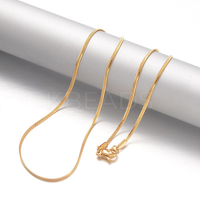 304 Stainless Steel Snake Chain Necklaces NJEW-F195-02A-G-1