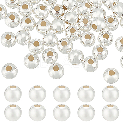 50Pcs 925 Sterling Silver Spacer Beads STER-BC0001-77-1