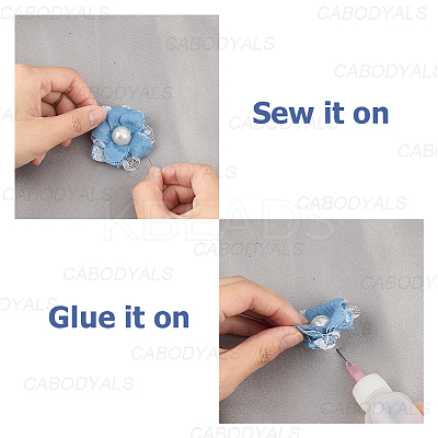 6Pcs 6 Styles Cloth Ornament Accessories DIY-CY0003-19-1