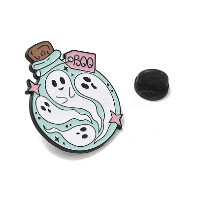 Hallowmas Ghost Enamel Lapel Pin Backs JEWB-K018-33C-EB-1