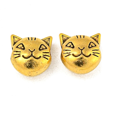 Tibetan Style Alloy Kitten Beads TIBEP-GC178-AG-NR-1