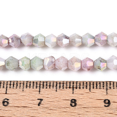 Ombre Effect Dyed Glass Beads Strands GLAA-T025-4mm-09J-1