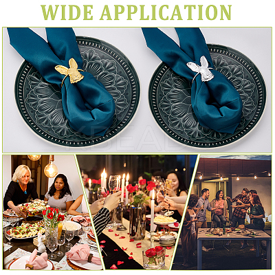 6Pcs 2 Colors Iron Napkin Rings DJEW-UN0001-02-1