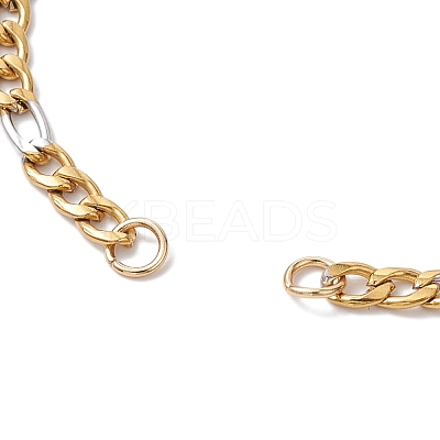 304 Stainless Steel Figaro Chain Bracelet Makings AJEW-JB01283-1