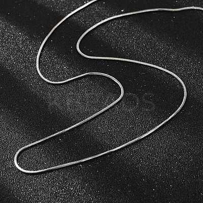 Tarnish Resistant 304 Stainless Steel Snake Chain Necklaces NJEW-E026-12P-1
