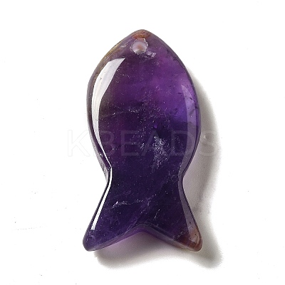 Natural Amethyst Pendants G-G932-B25-1