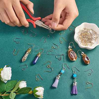 100Pcs 2 Colors 316 Surgical Stainless Steel Earring Hooks JX216A-1