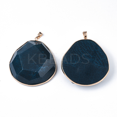 Natural Crackle Agate Big Pendants G-R469-05B-1