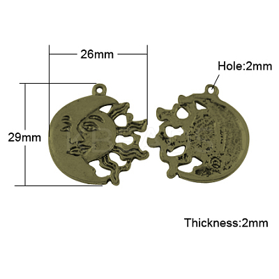 Tibetan Style Alloy Pendants LS-TIBEP-22752-AB-NR-1