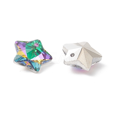 Electroplate Glass Charms GLAA-H104-A06-1