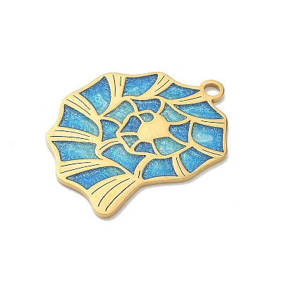 Ocean Theme 304 Stainless Steel Enamel Pendants LS-STAS-G373-01B-01-1