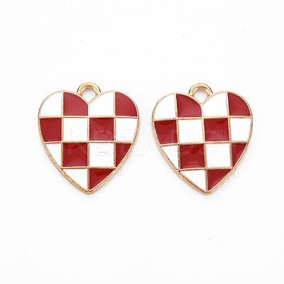 Alloy Enamel Pendants ENAM-S121-176A-RS-1