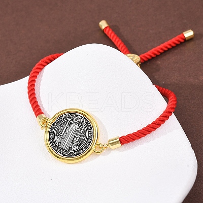 Alloy with Nylon Rope Slider Bracelets LS-BJEW-Z156-02G-01-1