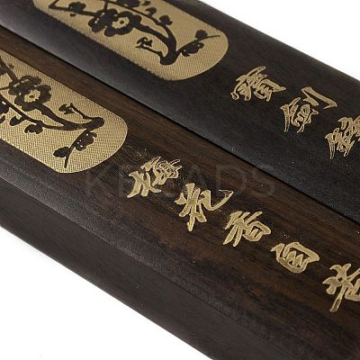 (Defective Closeout Sale: Blurred Font)Wood Chinese Calligraphy Paper Weight Cast AJEW-XCP0002-41-1