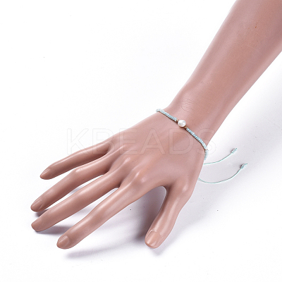 Adjustable Nylon Thread Braided Beads Bracelets BJEW-JB04375-05-1