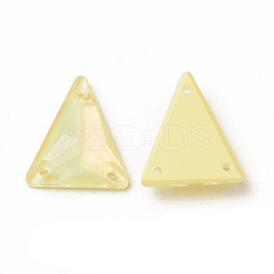 Mocha Effect Triangle Shape Sew on Rhinestone GLAA-A024-06C-1