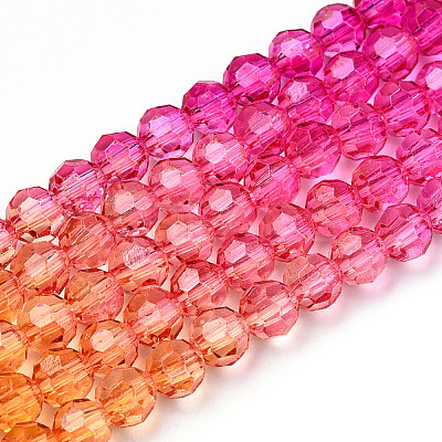 Transparent Glass Beads Strands X-GLAA-E036-07K-1