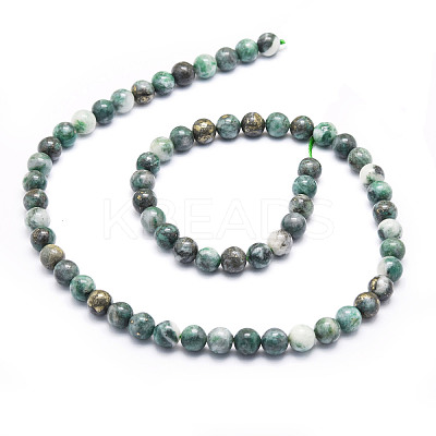 Natural Dioptase Round Beads Strands G-E569-Q01-A-1