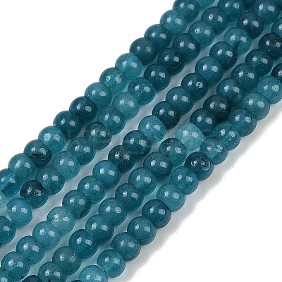 Natural White Jade Beads Strands G-R403-4x6-25-1