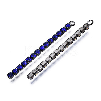 Rack Plated Brass Pave Rhinestone Chain Big Pendants KK-N216-417-01B-1