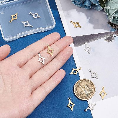 201 Stainless Steel Laser Cut Pendants STAS-UN0013-47-1