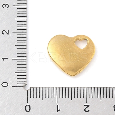 304 Stainless Steel Heart Pendants STAS-R162-01G-02-1