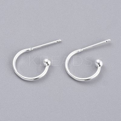 304 Stainless Steel Earring Hooks STAS-K211-01S-1