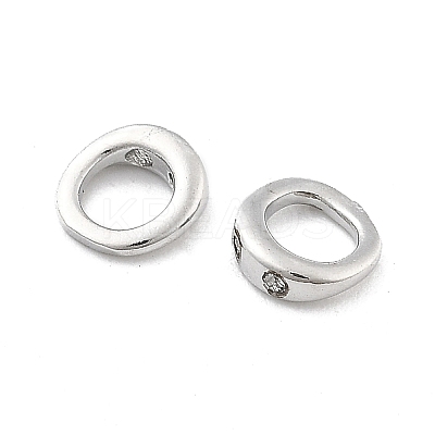 Brass Ring Charm Connectors KK-M306-04P-1