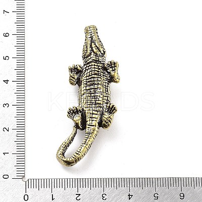 Brass Crocodile Figurines Statues for Home Desktop Feng Shui Ornament KK-A216-12AB-1