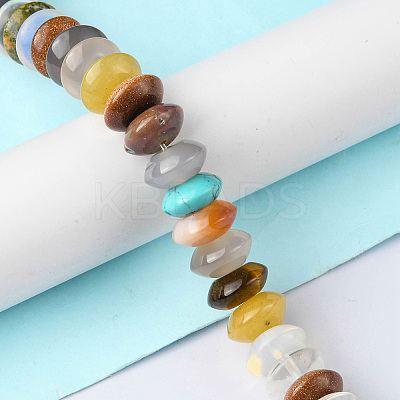 Natural & Synthetic Mixed Gemstone Beads Strands G-F743-05D-1