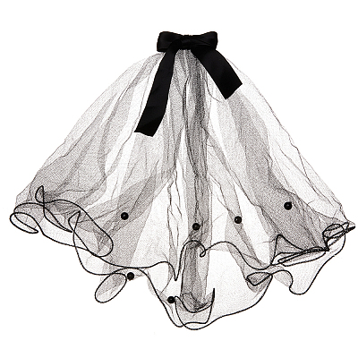 1PC Polyester Dog Pet Wedding Bride Veil AJEW-GF0010-48B-1