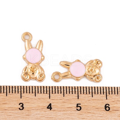 Light Gold Plated Alloy Enamel Pendants FIND-Q100-01KCG-1