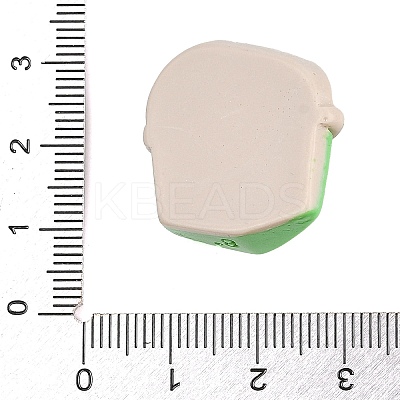 Environmental Protection Theme Opaque Resin Cabochons LS-CRES-Z013-03D-1