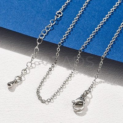 Brass Cable Chain Necklaces for Women NJEW-D302-48P-1