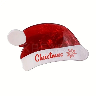 Christmas Hat Acrylic Claw Hair Clips PW-WG825D3-01-1