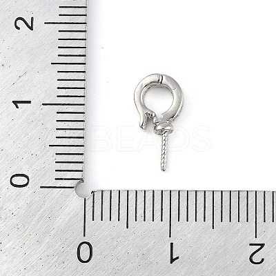 Brass Micro Pave Clear Cubic Zirconia Twister Peg Bails Pendants LS-KK-L219-03-1