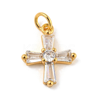 Rack Plating Brass Micro Pave Cubic Zirconia Pendants KK-A200-16G-1