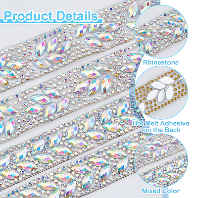 4Rolls 2 Colors Resin Hotfix Rhinestone AJEW-HS0001-19-1