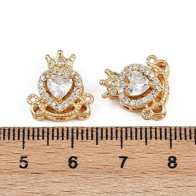 Brass Micro Pave Cubic Zirconia Beads KK-C115-12G-1