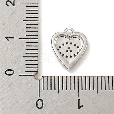 Heart with Evil Eye Rack Plating Brass Clear Cubic Zirconia Pendants KK-P277-14P-1