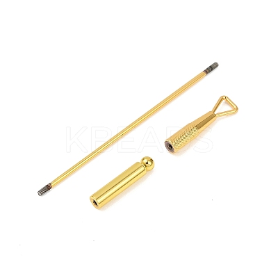 201 Stainless Steel Beadable Double Head Cuticle Pusher Nail Tools STAS-R161-01G-1