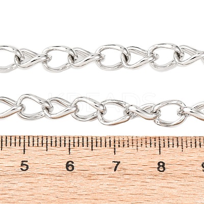 6MM 304 Stainless Steel Cuban Link Chain Necklaces for Women NJEW-B145-01P-1