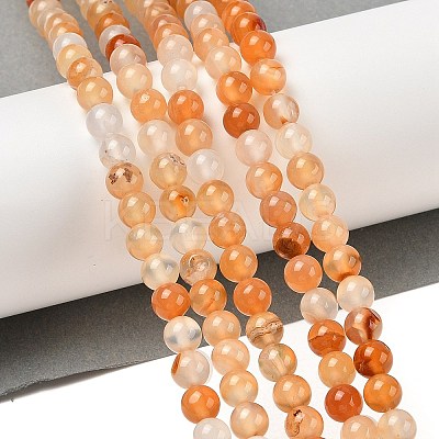 Natural Red Agate Beads Strands G-A248-A06-01-1