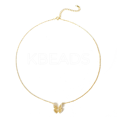Elegant Delicate Sparkling Butterfly 925 Sterling Silver Cubic Zirconia Pendant Necklaces HO2662-1-1