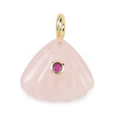 Natural Rose Quartz Carved Pendants G-G330-02G-06-1