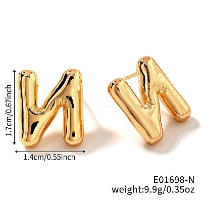 Brass Stud Earrings LS-UV9543-14-1