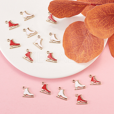 20Pcs 2 Colors Alloy Enamel Pendants PALLOY-CJ0001-137-1