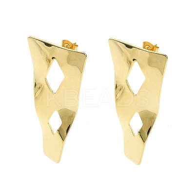 304 Stainless Steel Stud Earring Findings Ion Plating(IP) STAS-L024-005G-02-1